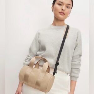 Everlane NWOT ReNew Mini Duffle Crossbody Bag Sand Beige